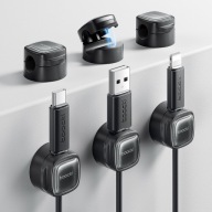 ORGANIZER NA KABLE UCHWYTY MAGNETYCZNE SAMOPRZYLEPNE CZARNE ZESTAW 6 SZTUK