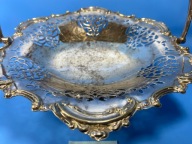 ANGIELSKA PATERA KOSZ NA OWOCE. POSREBRZANY ANTYK #28