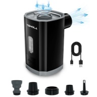 JA62 Akumulatorowa Pompka Elektryczna USB Do Materaca Piłki Basenu Końcówki