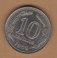 Argentyna 10 centavo, 1958