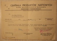 CPN - CENTRALA PRODUKTÓW NAFTOWYCH - URLOP - WARSZAWA 1952 rok