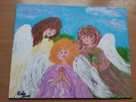 Obraz ręcznie malowany farbami akrylowymi oo