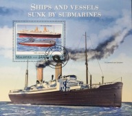 T.0371 STATKI OKRĘTY ZATOPINE PRZEZ ŁODZIE PODWODNE, Marynistyka, morze