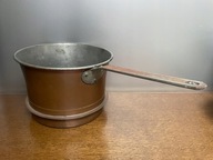 Masywny duży miedziowany rondel garnek 1,1 kg