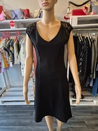 VILA czarna sukienka mini XS 34 rozkloszowana, elegancka, wieczorowa