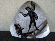 WMF IKORA STARA POSREBRZANA PATERA NEW LOOK malowana - RZADKA