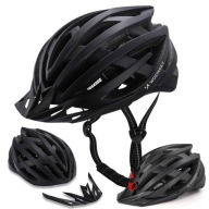 KASK ROWEROWY MTB Z LAMPKĄ LED DASZEK WENTYLACJA SIATKA REGULOWANY 57-62 cm