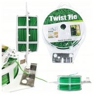 DRUT OGRODNICZY 20M Z OBCINAKIEM ZIELONY WYTRZYMAŁY DO ROŚLIN