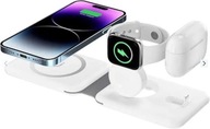ŁADOWARKA INDUKCYJNA DO APPLE IPHONE BEZPRZEWODOWA PODRÓŻNA 3W1 MAGSAFE