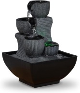 FONTANNA DOMOWA WODOSPAD LED 4 POZIOMY KASKADA WODY RELAKS DEKORACJA