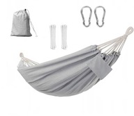 Hamak bez drążka HAGE szary 150 kg 275 x 100