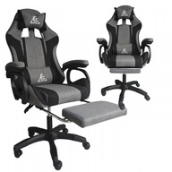 Fotel Gamingowy KO40SZ Szary | Ergonomiczny | Do Gracza i Home Office