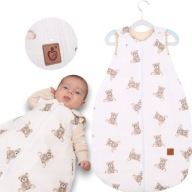 Śpiworek Niemowlęcy Do Spania REGULOWANY 100% Bawełna Muślin Dla Niemowlaka