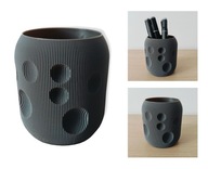 Pojemnik Sorter kredki flamastry Organizer na biurko Bubble kolor Szary