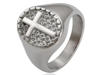 STAL SZLACHETNA 316L SYGNET KRZYZYK R.17