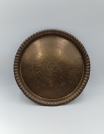 Antyczna miedziana taca z bliskiego wschodu - przełom XIX i XX wieku - 31cm