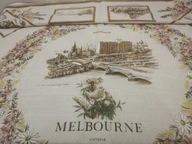 VINTAGE OBRUS SERWETA SERWETKA LNIANY POLSKI DESIGN HEIL ORYGINALNY