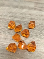 Kryształki konfetti lodowe przezroczyste pomarańczowe 30x25mn 3szt