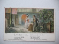 LAMPKA WINA W OGRODZIE przedwojenna POCZTÓWKA