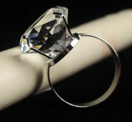 Pierścionki na serwetki DUŻY DIAMENTOWY pierścionek - BLING DIAMOND klamry