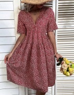 Tanio !_NOWA lekka WYSZCZUPLAJĄCA rozkloszowana sukienka bordo SHEIN_r.46