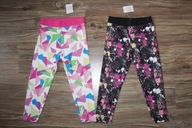 legginsy dziewczęce 122 128 NOWE sportowe komplet