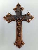 Krzyż z miedzi, krucyfiks, Jezus Chrystus - bardzo ładny vintage krzyżyk