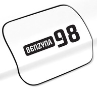 Naklejka na wlew paliwa BENZYNA 98 rodzaj paliwa na auto firmowe od GravArt