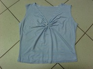 Bluzka damska biało-niebieskie paski, rozm. ok. 40