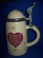 -OBNIŻKA--[@nt] Figuralny-Stary kufel-ul 1/2L ok 1890-r -18-