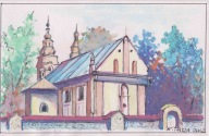 Mielec kościół św. Mateusza akwarela K. Tara 2002