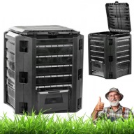 KOMPOSTOWNIK OGRODOWY 1-KOMOROWY MROZOODPORNY POJEMNIK NA ODPADY NAWÓZ 400L