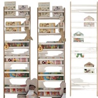 NAŚCIENNA PÓŁKA BIAŁA REGAŁ DLA DZIECI NA KSIĄŻKI ZABAWKI MAMOI