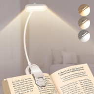 Elastyczna lampa do czytania z klipsem, USB-C, 16 LED, 3 barwy światła