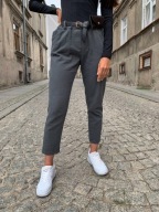 SPODNIE szare ONE SIZE pasek z saszetką BAWEŁNA