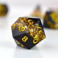 Zestaw 7 Kości Kostek RPG/DND "Złota Żyła" z Żywicy Epoksydowej