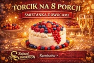 Torcik śmietanka z owocami 8 porcji od Zajazd Skorpion Rzeniszów