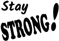 Naklejka naścienna na lustro STAY STRONG!