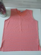 Gina Laura damska koszulka bez rękawów paski r XL