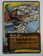 Karta Naruto CCG Jutsu Ninja Art: Super Beast Scroll "Lion" - J-700