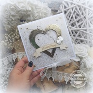 KARTKA NA ŚLUB, ŚLUBNA HANDMADE RĘKODZIEŁO