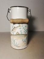 Stara emaliowana kanka bańka na mleko 2L z czasów PRL-u