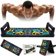 DESKA DO POMPEK + UCHWYTY DO ĆWICZEŃ KLATKI POMPKI PUSH-UP 14w1 MOCNA 150KG