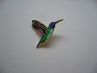 PIN PRZYPINKA BROSZKA PTAK PTASZEK KOLIBER
