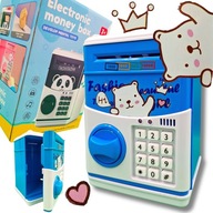 Elektroniczna Skarbonka Sejf Bankomat dla Dzieci z PIN i Alarmem