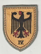 Bundeswehr dowodztwo wojskowe okreg nr 4 haft 8x6.3 cm