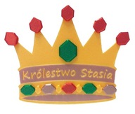 TABLICZKA Z IMIENIEM DZIECKA 3D KORONA DO POKOJU DZIECIĘCEGO PERSONALIZACJA