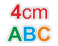 4 cm CYFRY LITERY SAMOPRZYLEPNE LITERKI NAKLEJKI