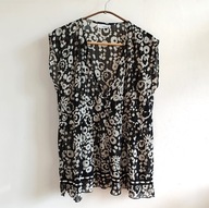 Zwiewna koszulka bluzka bez rękawów NEXT 42 mgiełka (675)