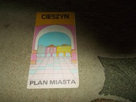 Cieszyn autobusy stary plan miasta
